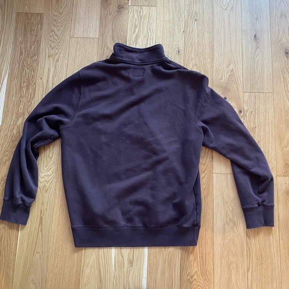 Roots Men’s Quarter Zip Large Brown - Picture 2 of 2